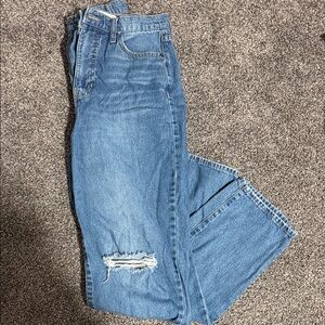 Sam Edelman Light Blue Boyfriend Jeans with Knee Distress